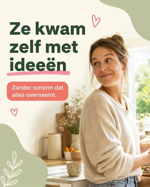 Instagram-post van KnutselConnect: Ze kwam zelf met ideeën